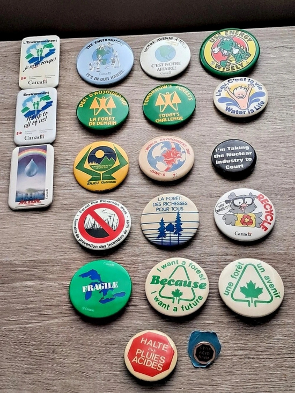 Environmental Awareness Button Pin Collection - Picture 6 of 6